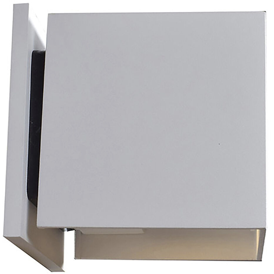 Square LED 4.75 inch White Outdoor Wall Sconce