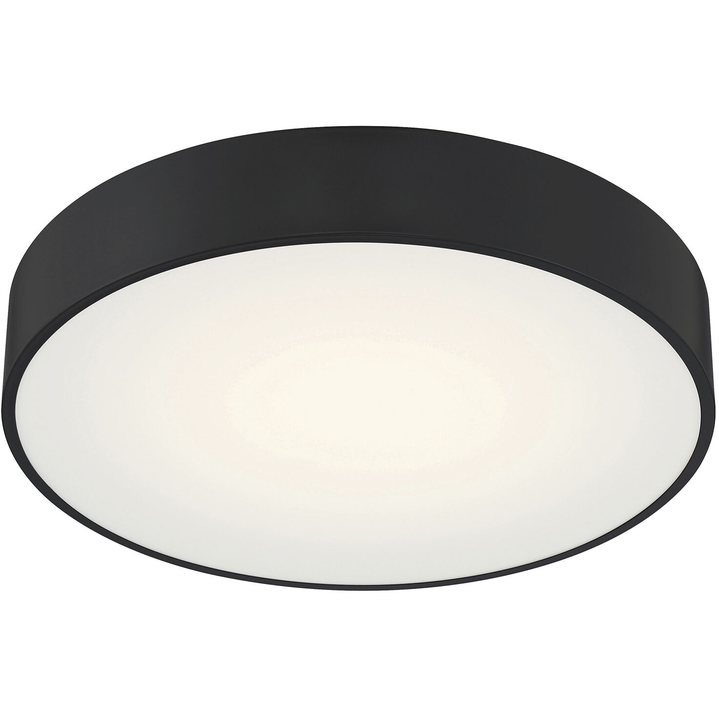 Como LED 21.75 inch Black and White Flush Mount Ceiling Light