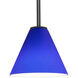 Martini 1 Light 7.25 inch Oil Rubbed Bronze Pendant Ceiling Light in Cobalt