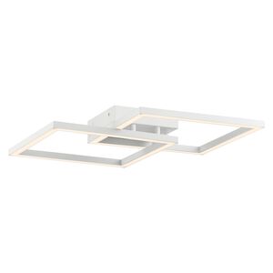 Squared LED 19 inch White Flush Mount Convertible Ceiling Light