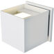 Square LED 4.75 inch White Outdoor Wall Sconce