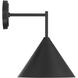 Taper 1 Light 10 inch Matte Black Wall Sconce Wall Light