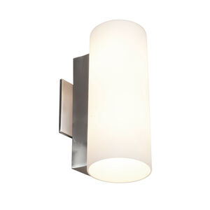 Tabo 2 Light Brushed Steel Wall Sconce Wall Light in  11.8 inch