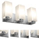 Archi 3 Light 18.3 inch Brushed Steel Vanity Light Wall Light