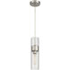 Nash 3 inch Brushed Steel Pendant Ceiling Light