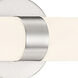 Aqua LED 37 inch Brushed Steel Vanity Light Wall Light