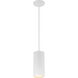 Pilson LED 5 inch Matte White Pendant Ceiling Light