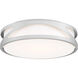 Lucia LED 13.75 inch Satin and White Flush Mount Ceiling Light