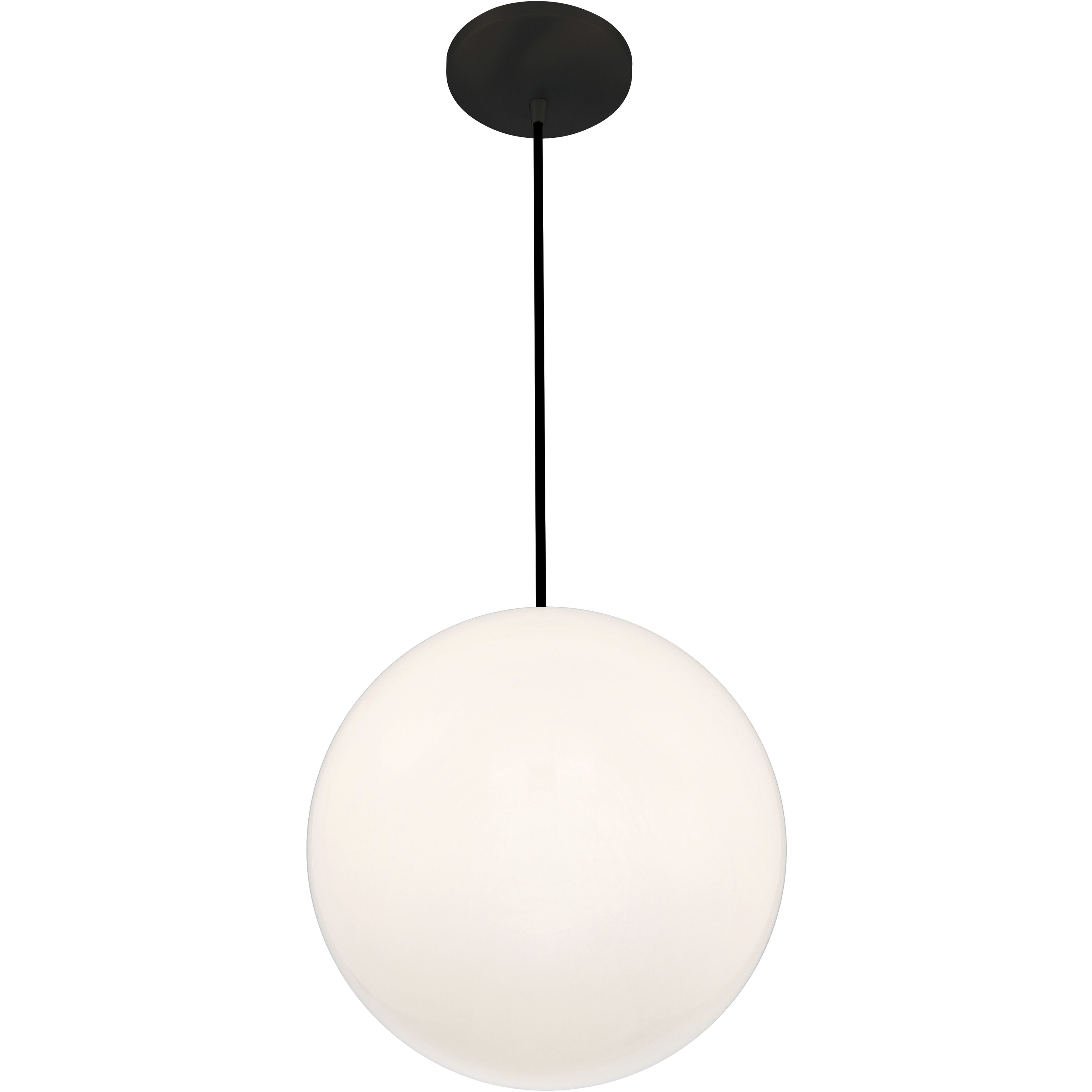 Pearl 15.75 inch Matte Black Pendant Ceiling Light