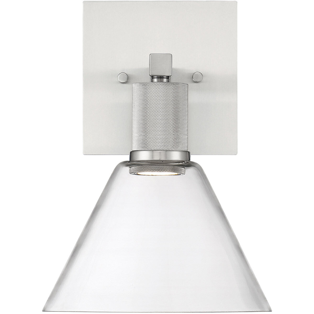 Port Nine LED 8 inch Brushed Steel Wall Sconce Wall Light in Clear