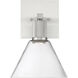 Port Nine LED 8 inch Brushed Steel Wall Sconce Wall Light in Clear