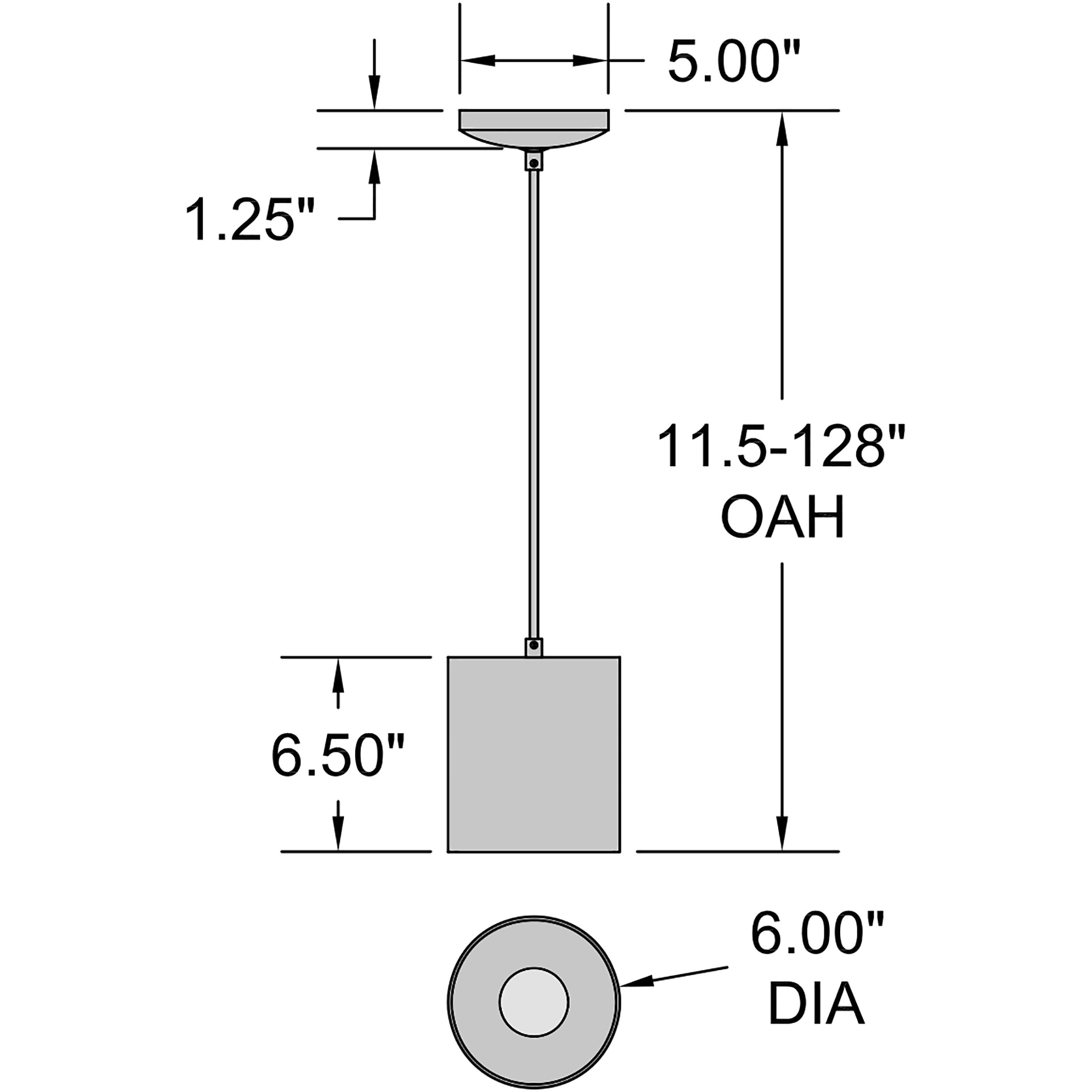Pilson XL LED 6 inch Matte White Pendant Ceiling Light