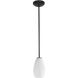 Champagne LED 5 inch Oil Rubbed Bronze Pendant Ceiling Light in White Stone