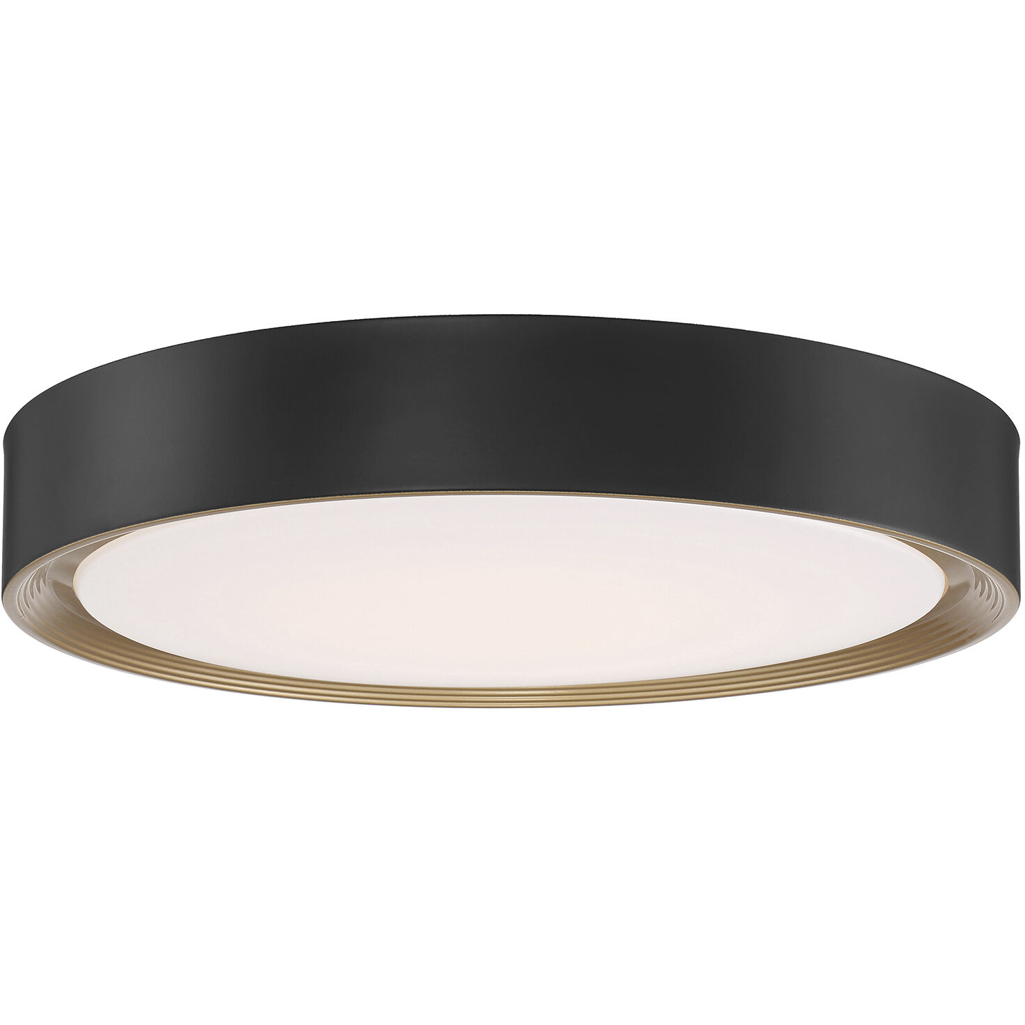 Malaga LED 19.75 inch Matte Black and White Flush Mount Ceiling Light