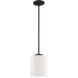 Seville 7 inch Matte Black Pendant Ceiling Light