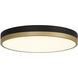 Coco LED 15 inch Black and Antique Brushed Brass and Opal Flush Mount Ceiling Light