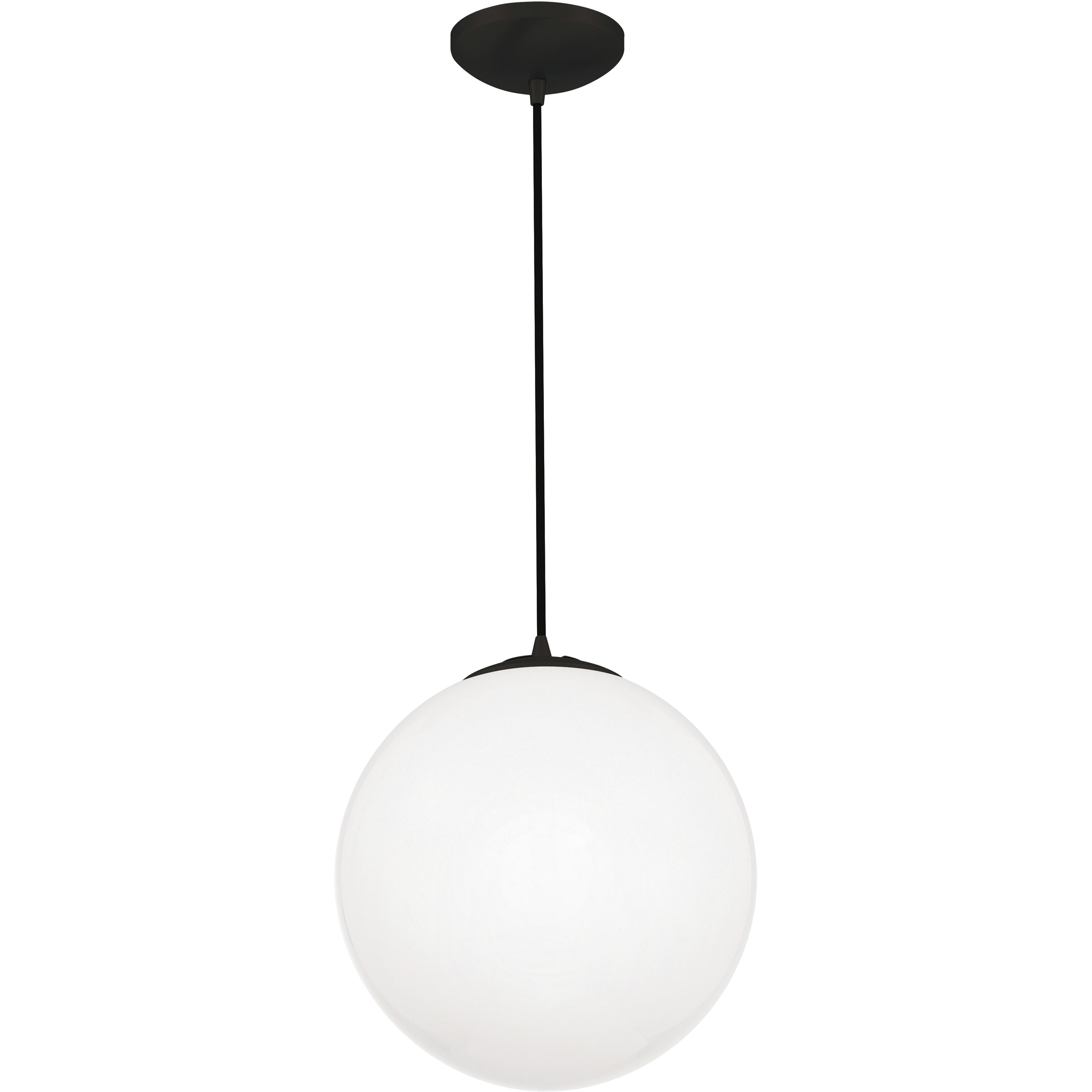 Pearl 15.75 inch Matte Black Pendant Ceiling Light