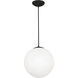 Pearl 16 inch Matte Black Pendant Ceiling Light