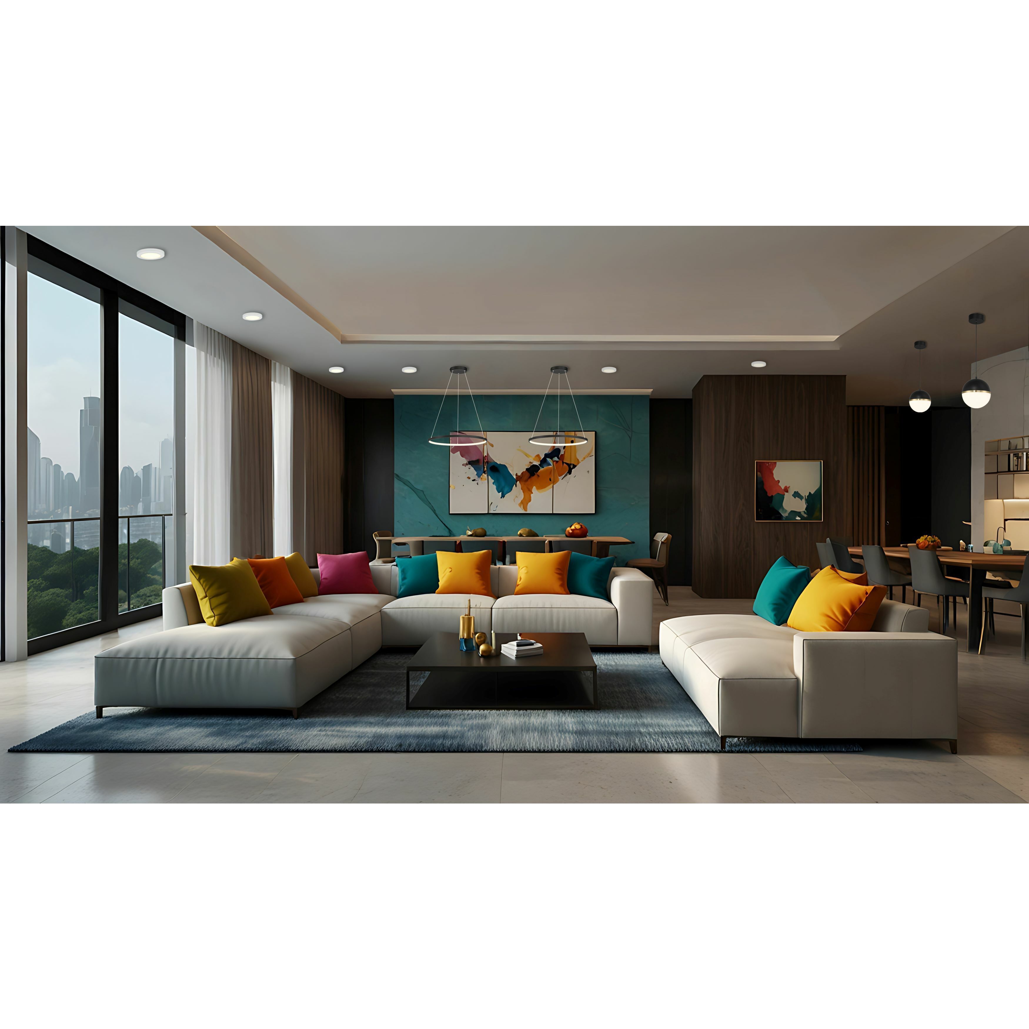 Slim LED 7 inch White Flush Mount Ceiling Light