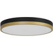 Coco LED 15 inch Black and Antique Brushed Brass and Opal Flush Mount Ceiling Light