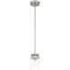 Shelby LED 4.5 inch Brushed Steel and Clear Pendant Ceiling Light