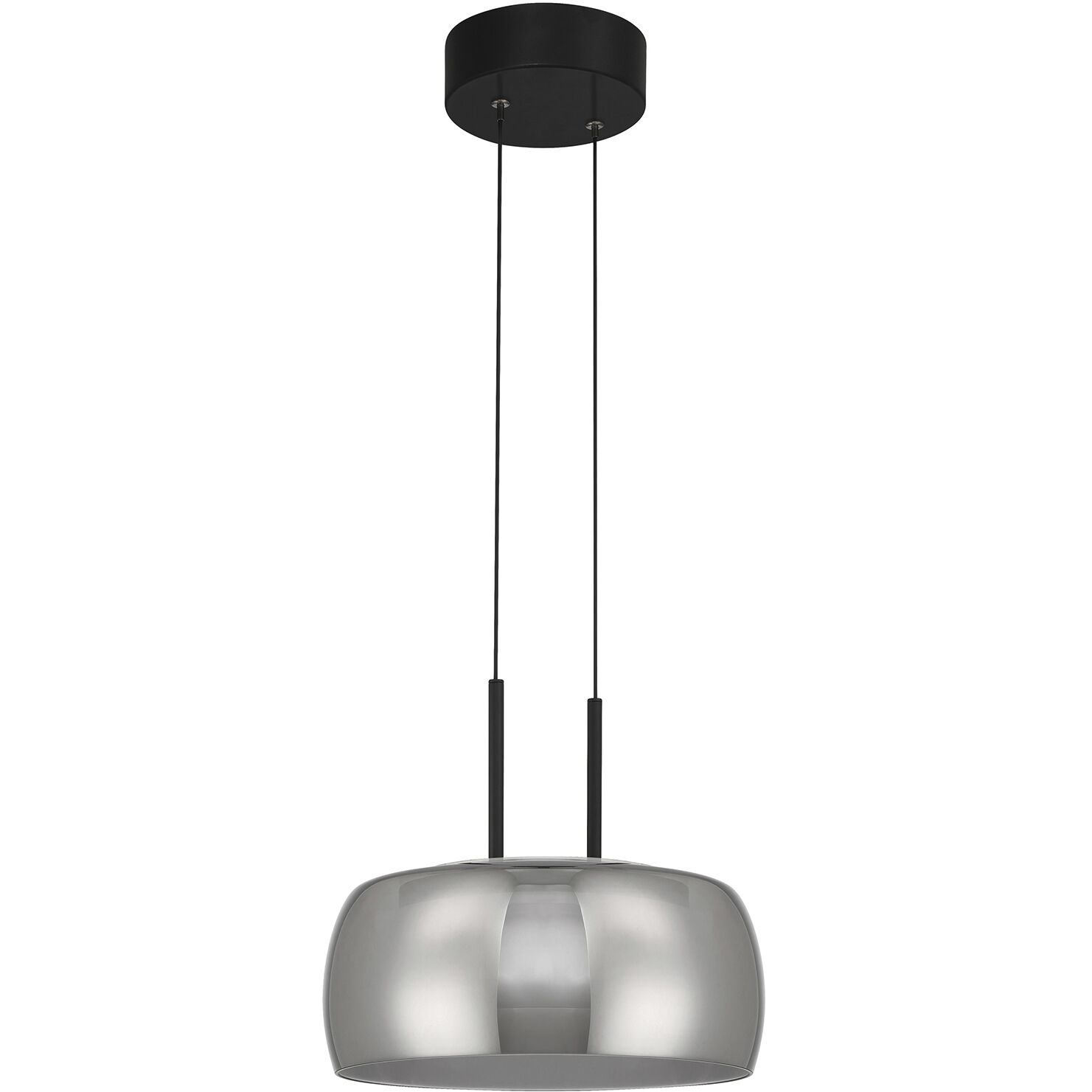 Chloe LED 13.75 inch Matte Black and Smoke Pendant Ceiling Light
