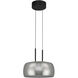 Chloe LED 13.75 inch Matte Black and Smoke Pendant Ceiling Light