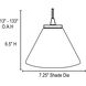 Martini 1 Light 7.25 inch Oil Rubbed Bronze Pendant Ceiling Light in Cobalt
