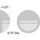 Clifton LED 9.75 inch Black Outdoor Bulkhead