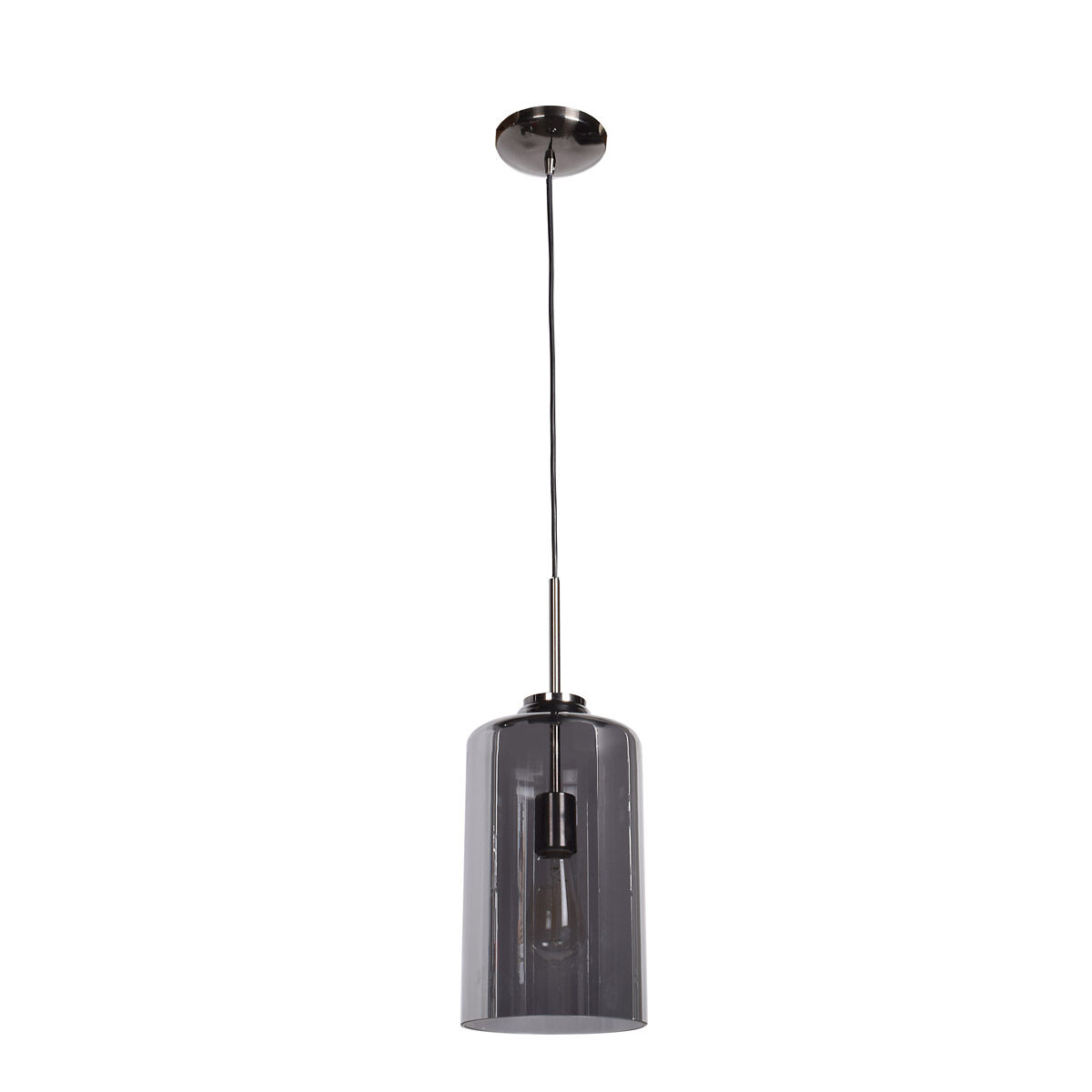 Simplicite 1 Light 7 inch Black Chrome Pendant Ceiling Light