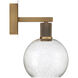 Port Nine LED 8 inch Antique Brushed Brass Wall Sconce Wall Light in Seeded