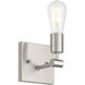 Virgin 1 Light 4.75 inch Brushed Steel Wall Sconce Wall Light