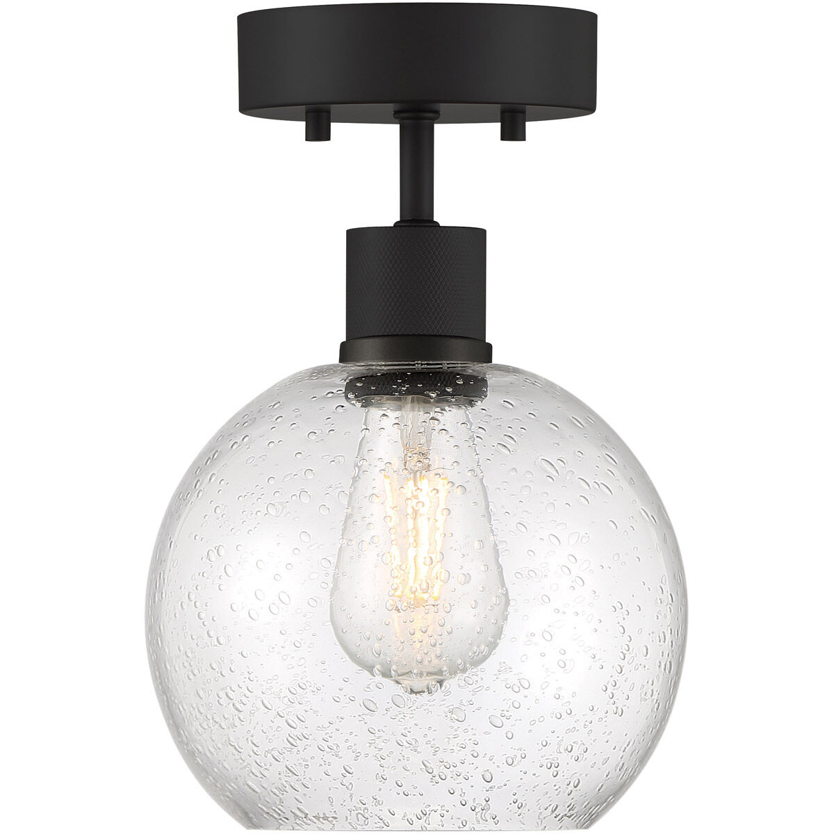 Port Nine LED 8 inch Matte Black Semi-Flush Ceiling Light