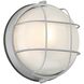 Nauticus Round Dual Mount 1 Light 10 inch Satin Outdoor Wall Sconce