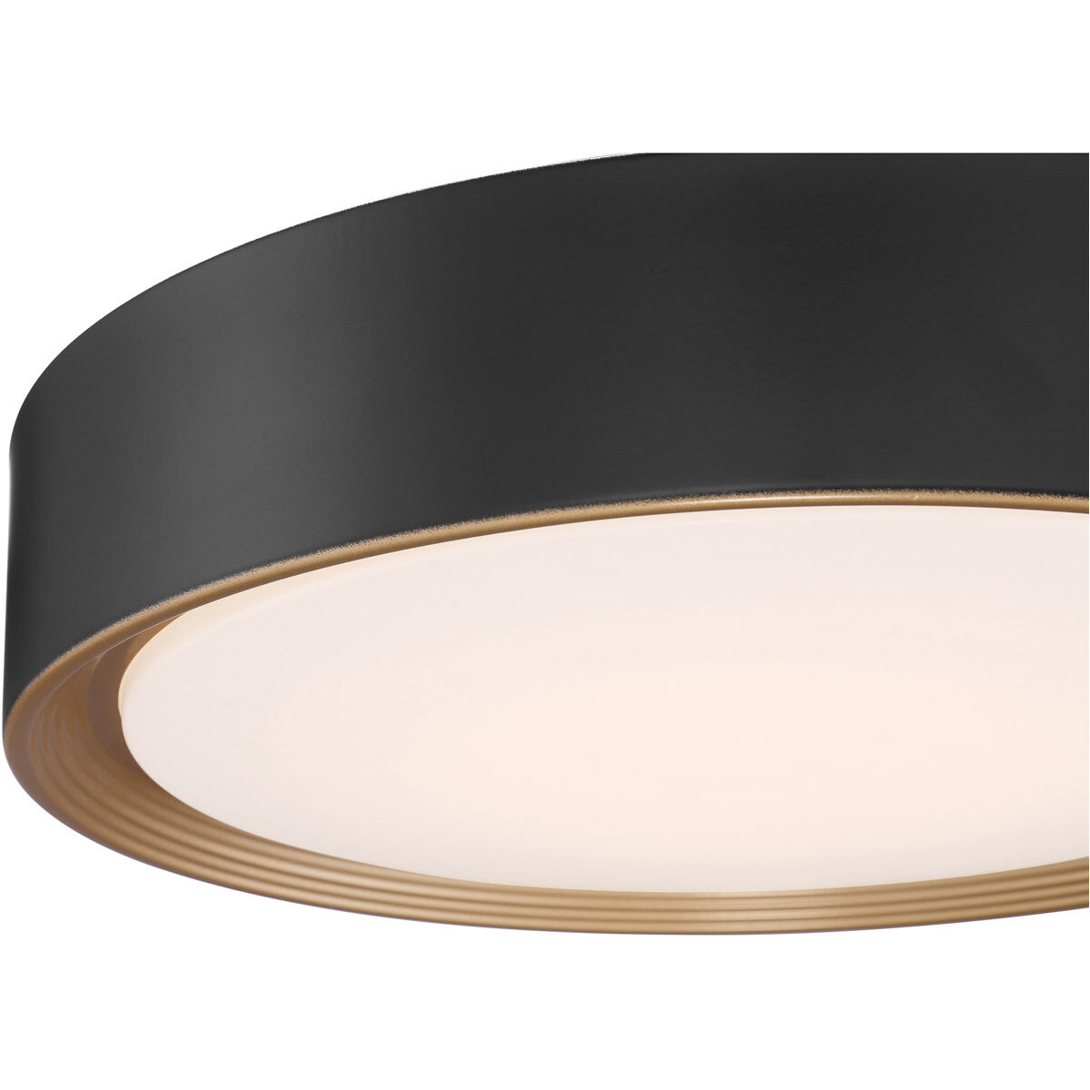 Malaga LED 23.75 inch Matte Black and White Flush Mount Ceiling Light