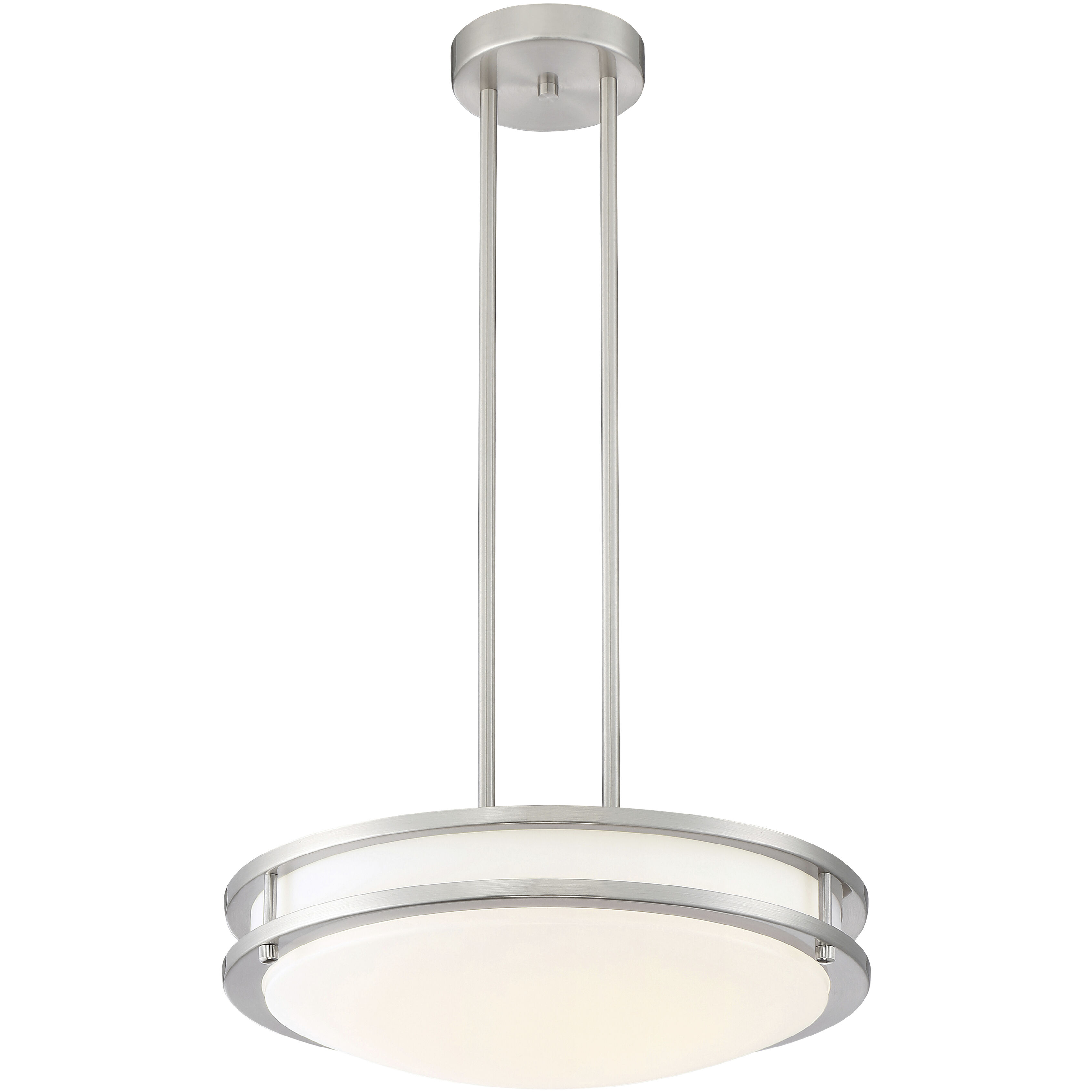 Solero LED 16 inch Brushed Steel Pendant Ceiling Light