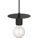 Central 1 Light 6 inch Black Pendant Ceiling Light