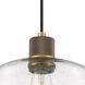 Port Nine LED 9 inch Antique Brushed Brass Pendant Ceiling Light