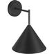 Taper 1 Light 10 inch Matte Black Wall Sconce Wall Light