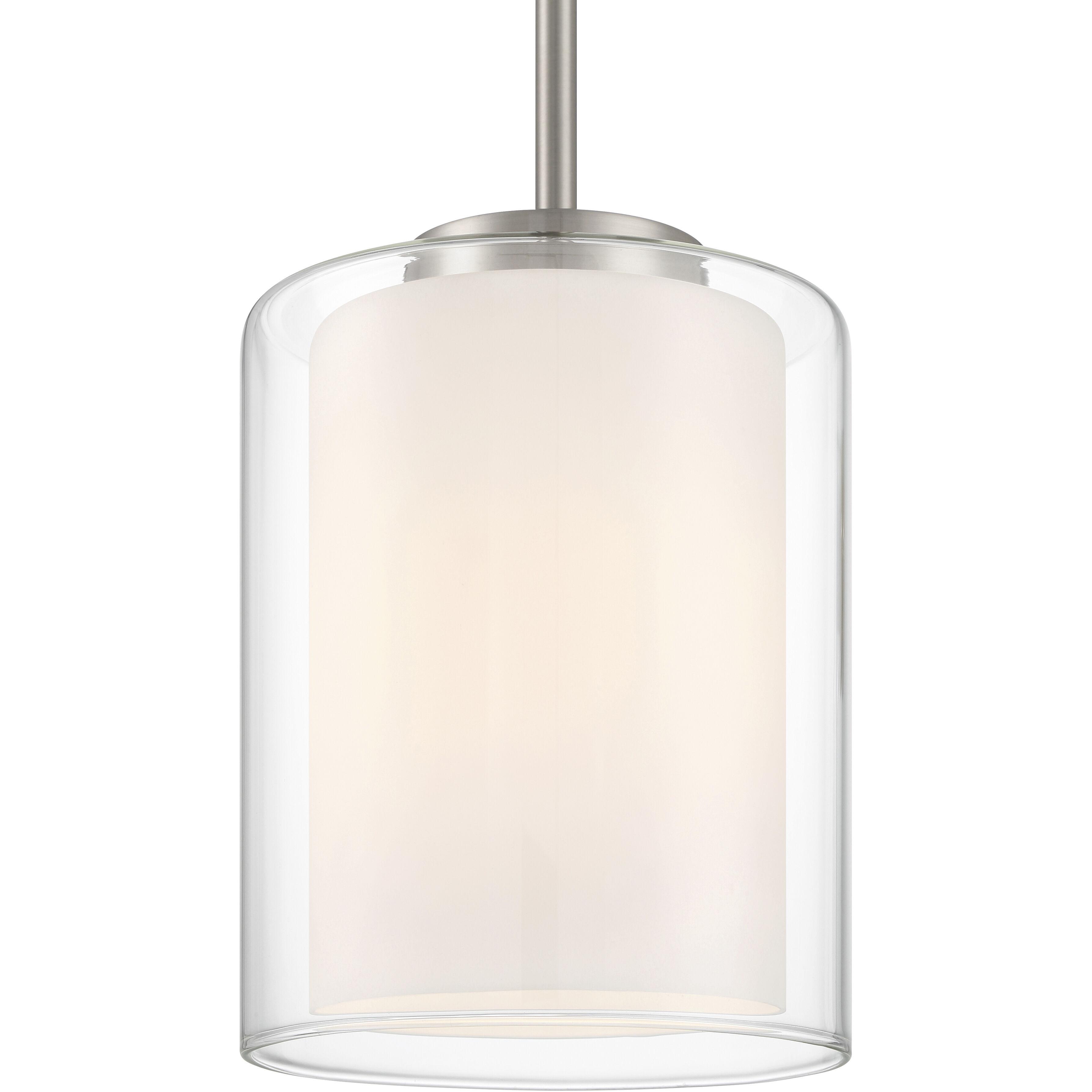 Seville 7 inch Brushed Steel Pendant Ceiling Light