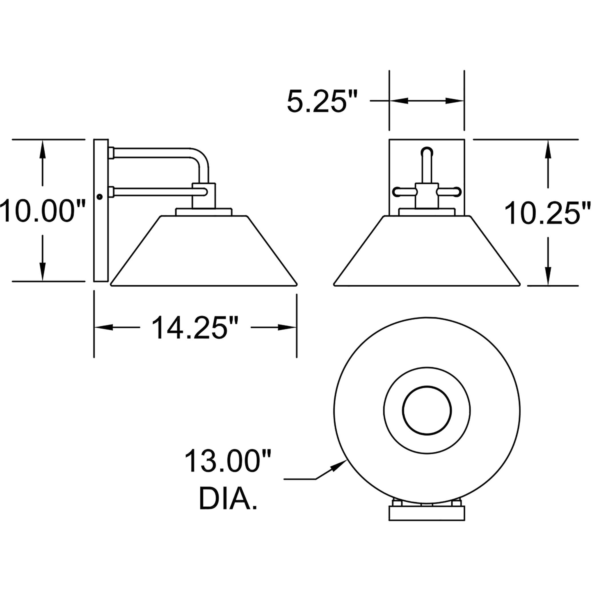 Avalon 1 Light 10 inch Black Outdoor Wall Sconce