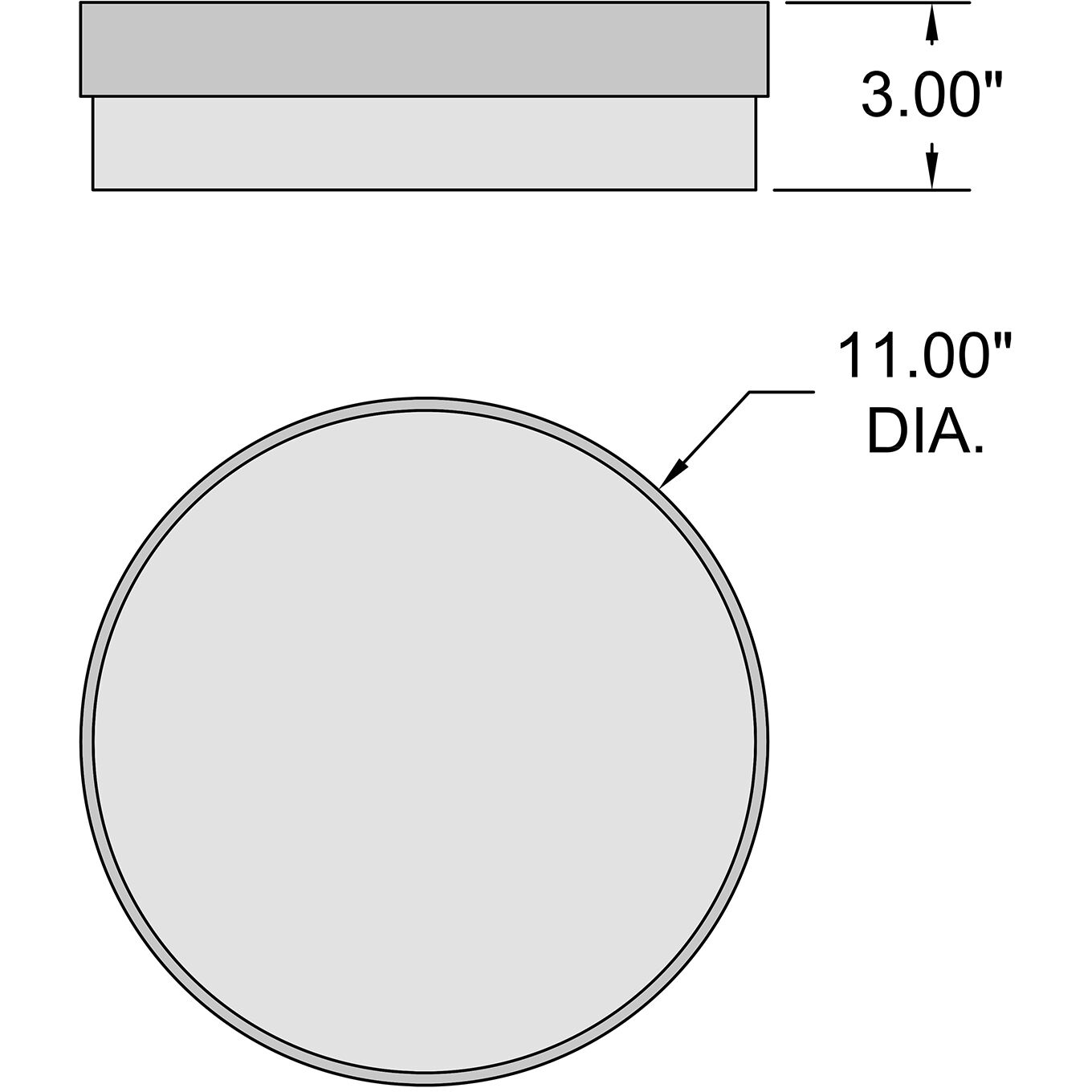 Roma LED 11 inch Brushed Steel Flush Mount Ceiling Light