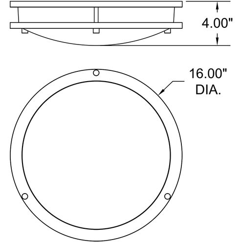 Solero III LED 16 inch Bronze Flush Mount Ceiling Light
