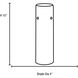 Cylinder 4 inch Pendant Ceiling Light in Amber, Cylinder