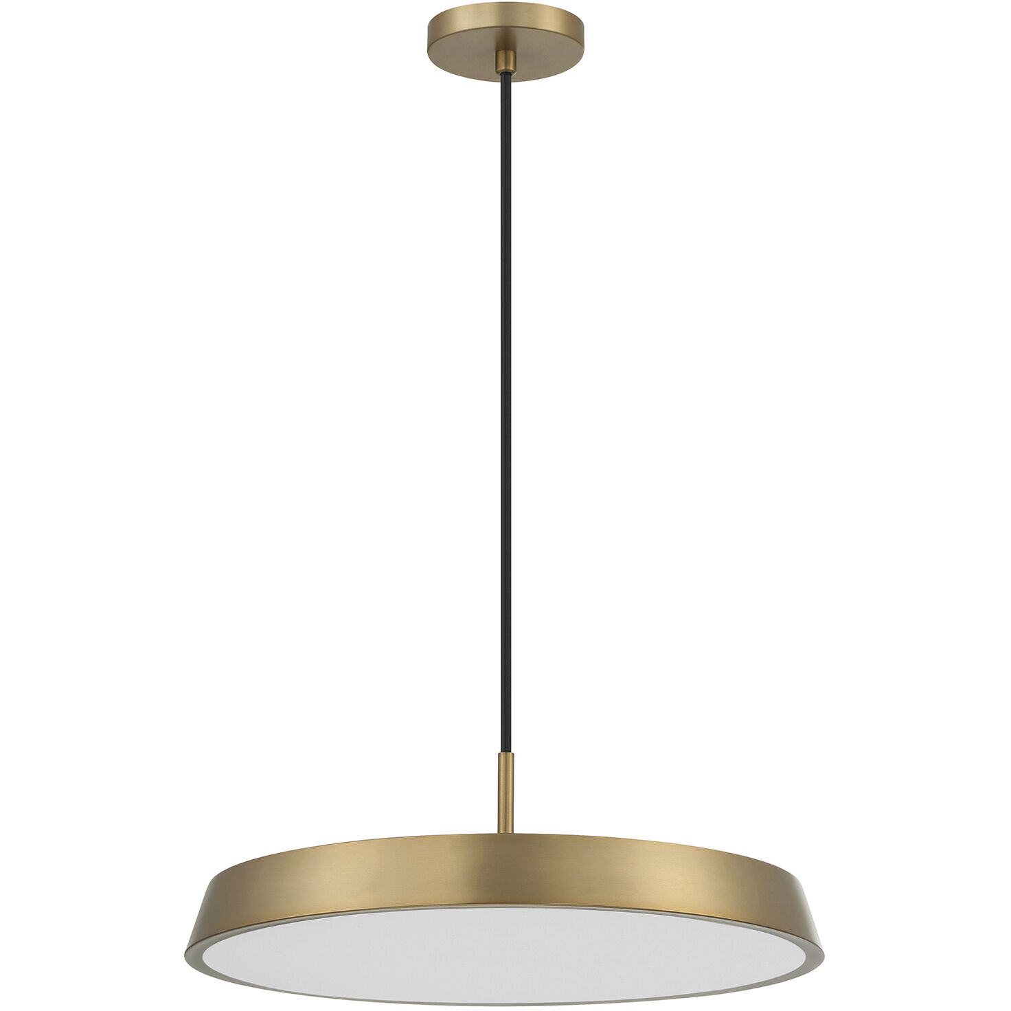 Tallinn LED 18 inch Brushed Gold and White Pendant Ceiling Light