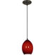 Brandy FireBird 1 Light 6 inch Oil Rubbed Bronze Pendant Ceiling Light in Red Sky, Cord