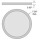 Slim LED 7 inch Black and White Flush Mount Ceiling Light