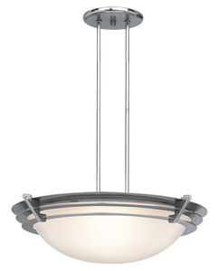 Saturn LED 19 inch Brushed Steel Pendant Ceiling Light 