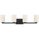 Sienna 30 inch Matte Black Bath Vanity Light Wall Light