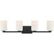 Sienna 30 inch Matte Black Bath Vanity Light Wall Light